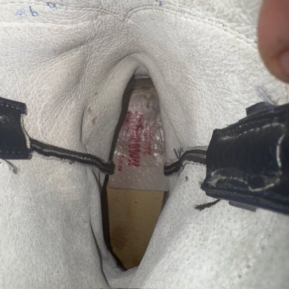 VINTAGE Cowtown black Leather Round Toe Roper Western Cowgirl Boots size 7.5 - Picture 3 of 7